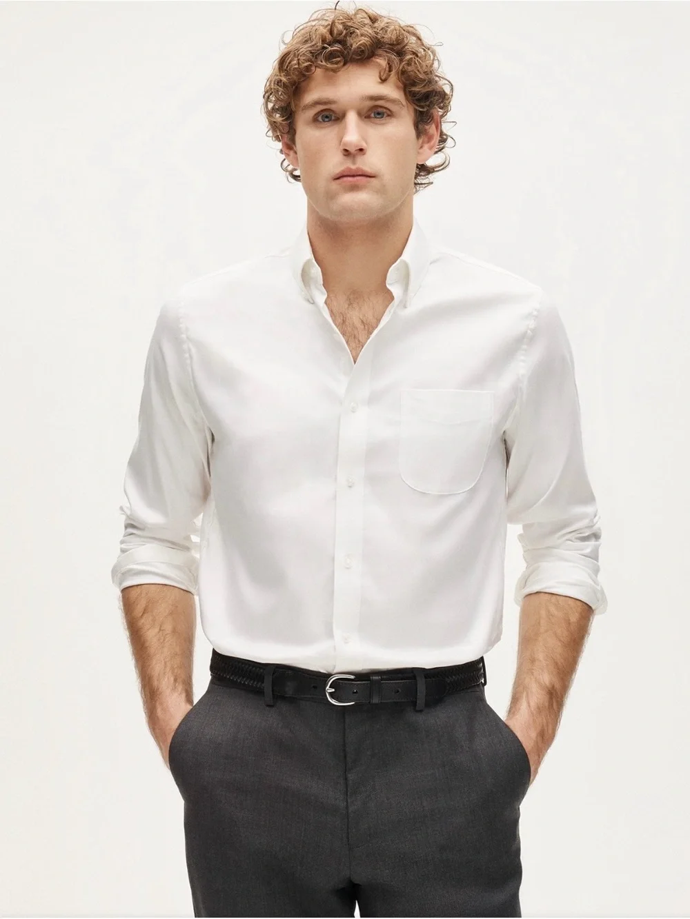 NWT J.Crew Bowery Performance Stretch Oxford Shirt White Men’s Size L